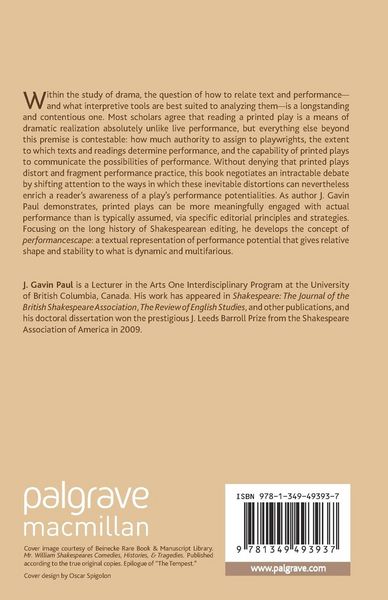 Produktbild: Shakespeare and the Imprints of Performance