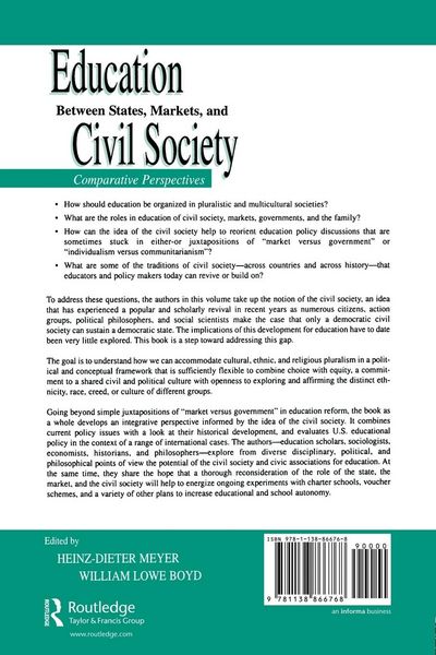 Produktbild: Education Between State, Markets, and Civil Society