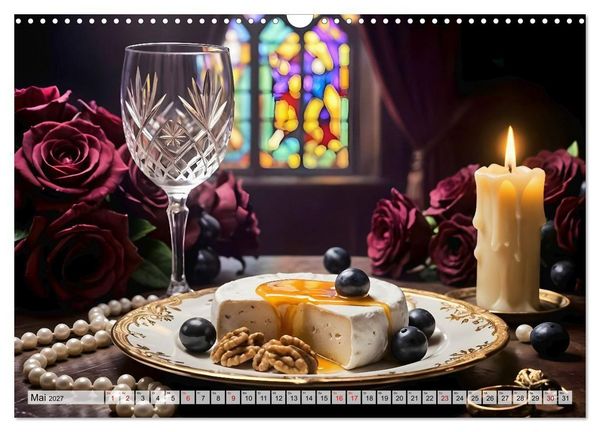Produktbild: Schattenbankett - Gothic Fine Dining &ndash; 12 Men&uuml;s in dunkler Eleganz (Wandkalender 2027 DIN A3 quer), CALVENDO Monatskalender