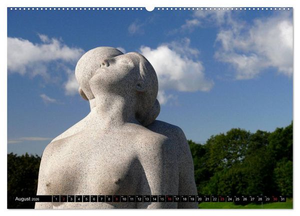 Produktbild: Vigeland Skulpturen Park Oslo (Wandkalender 2026 DIN A2 quer), CALVENDO Monatskalender