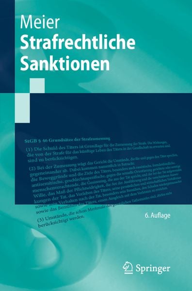 Strafrechtliche Sanktionen, Taschenbuch von Bernd-Dieter Meier, Springer Berlin, 9783662704974