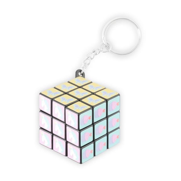 Produktbild: Zauberwürfel Schlüsselanhänger 3x3 Einhorn