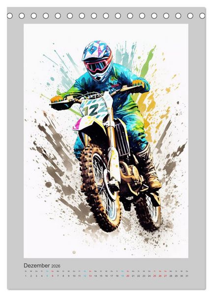 Produktbild: Xtreme Crossfire (Tischkalender 2026 DIN A5 hoch), CALVENDO Monatskalender