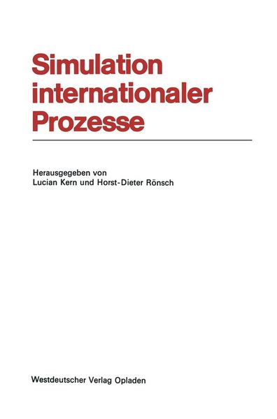 Produktbild: Simulation internationaler Prozesse