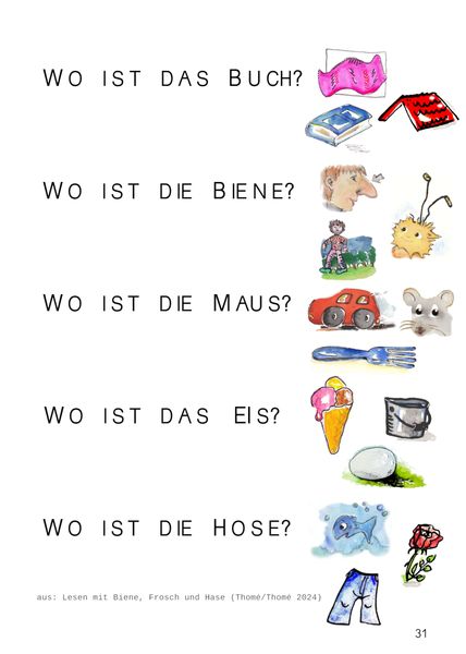 Produktbild: Lesen mit Biene, Frosch und Hase
