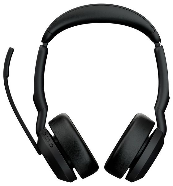 Produktbild: Jabra Evolve2 55 Link 380/390a UC Stereo On Ear Headset Bluetooth&reg; Stereo Schwarz Mikrofon-Rauschunterdr&uuml;ckung, Noise Cancelling Computer