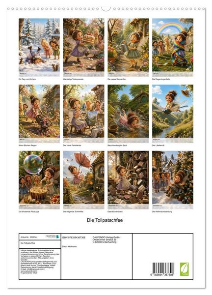 Produktbild: Die Tollpatschfee (hochwertiger Premium Wandkalender 2027 DIN A2 hoch), Kunstdruck in Hochglanz
