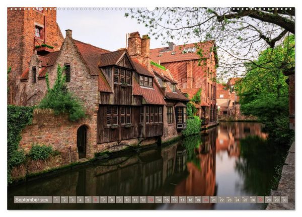 Produktbild: Bruges and Ghent, a photographic city tour in Flanders. (High Quality Premium Wall Calendar 2026 DIN A2 landscape),CALVENDO 12 Month Wall Calendar