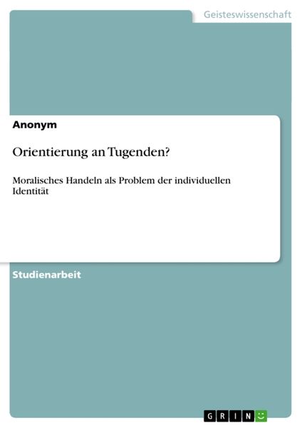 Produktbild: Orientierung an Tugenden?