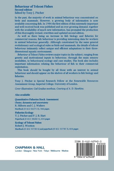 Produktbild: Behaviour of Teleost Fishes