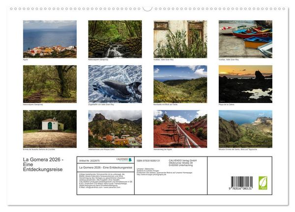 Produktbild: La Gomera 2026 - Eine Entdeckungsreise (hochwertiger Premium Wandkalender 2026 DIN A2 quer), Kunstdruck in Hochglanz