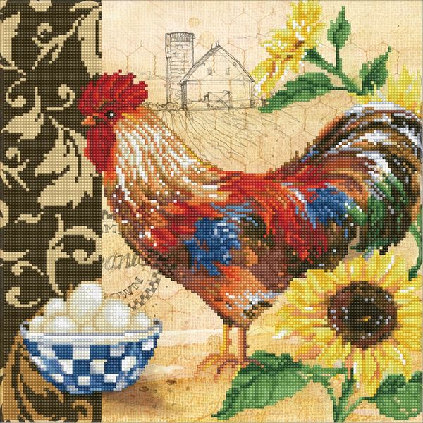 Produktbild: DIAMOND DOTZ - Diamond Painting Hahn auf dem Land