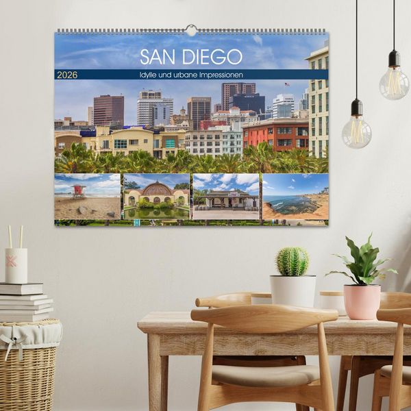 Produktbild: SAN DIEGO Idylle und urbane Impressionen (Wandkalender 2026 DIN A2 quer), CALVENDO Monatskalender