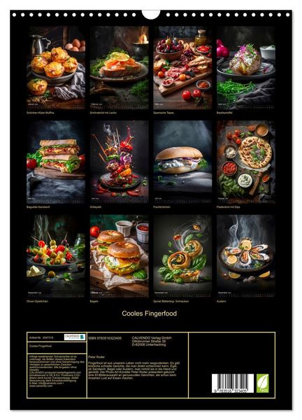 Produktbild: Cooles Fingerfood (Wandkalender 2026 DIN A3 hoch), CALVENDO Monatskalender