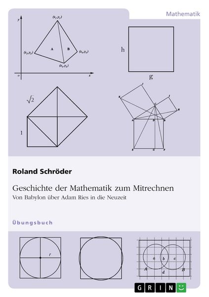 Geschichte der Mathematik zum Mitrechnen, Taschenbuch von Roland Schröder, GRIN, 9783668572010