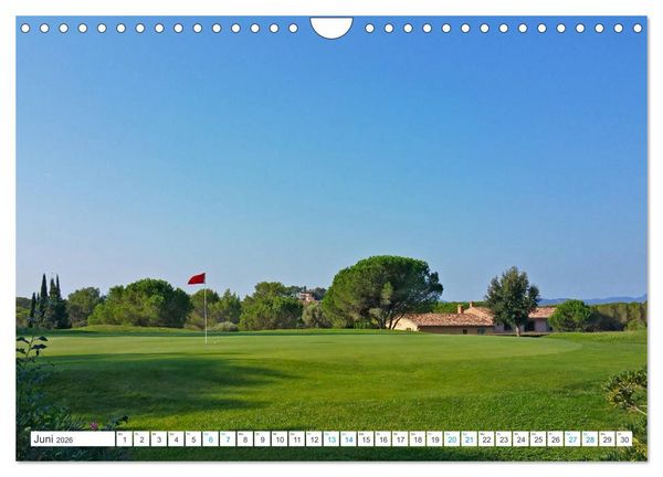 Produktbild: Mediterrane Golfpl&auml;tze - Spanien, Portugal, Mallorca (Wandkalender 2026 DIN A4 quer), CALVENDO Monatskalender