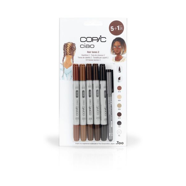 Produktbild: Copic Marker Set Ciao 5+1 Hair Tones 2