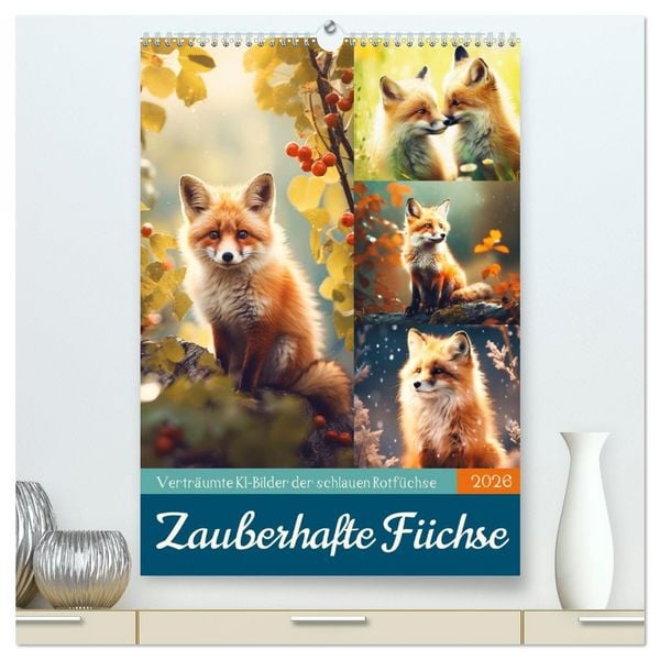 Produktbild: Zauberhafte F&uuml;chse (hochwertiger Premium Wandkalender 2026 DIN A2 hoch), Kunstdruck in Hochglanz