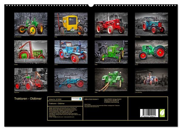 Produktbild: Traktoren - Oldtimer (hochwertiger Premium Wandkalender 2026 DIN A2 quer), Kunstdruck in Hochglanz