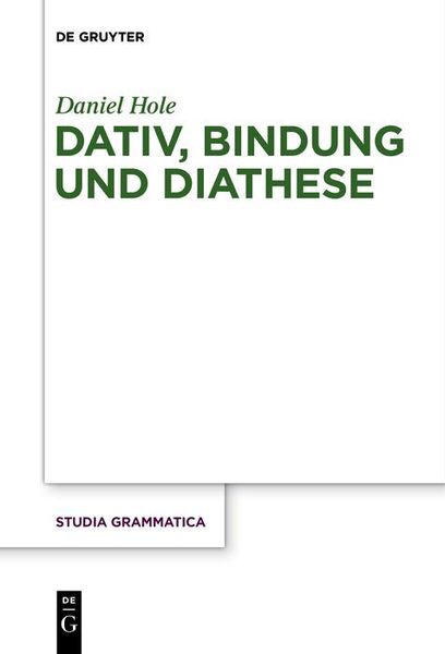 Produktbild: Dativ, Bindung und Diathese