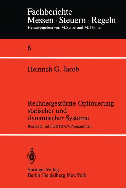 Produktbild: Rechnergest&uuml;tzte Optimierung statischer und dynamischer Systeme