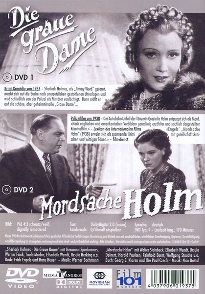 Produktbild: Sherlock Holmes, Die graue Dame & Sherlock Holmes, Mordsache Holm, 2 DVDs