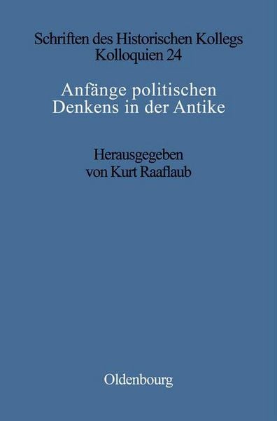 Produktbild: Anf&auml;nge politischen Denkens in der Antike