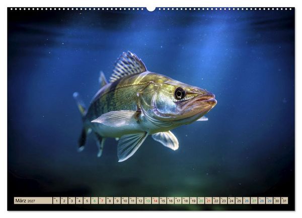 Produktbild: Zander im See (Wandkalender 2027 DIN A2 quer), CALVENDO Monatskalender