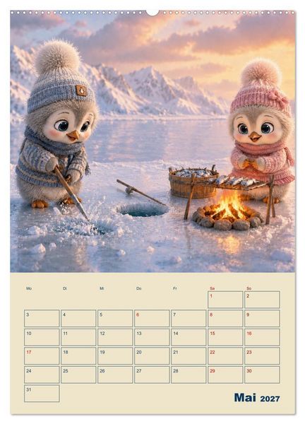 Produktbild: Frostige Fantasiewelten (Wandkalender 2027 DIN A2 hoch), CALVENDO Monatskalender
