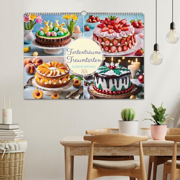 Produktbild: Tortentr&auml;ume - Traumtorten (Wandkalender 2026 DIN A2 quer), CALVENDO Monatskalender