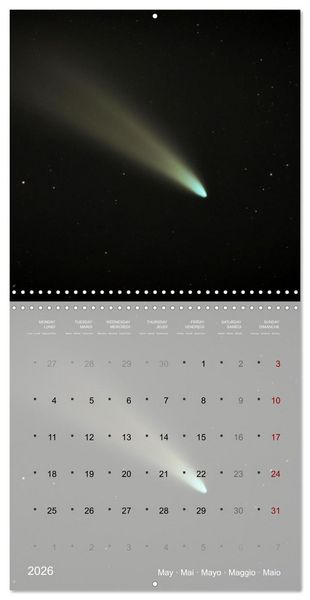 Produktbild: Galaxie cosmique (Calendrier mural carr&eacute; 2026 30x30 cm) Calendrier double avec une page pour vos prises de notes