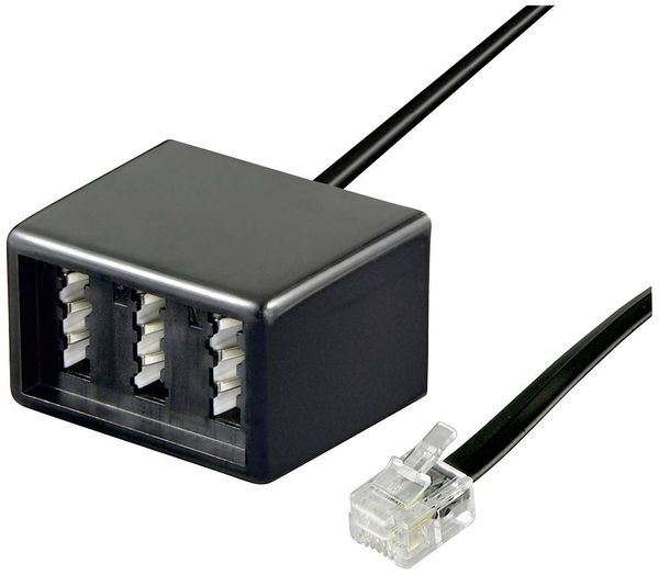 Goobay Telefon (analog) Adapterkabel [1x RJ11-Stecker - 1x TAE-NFN-Buchse] 0.20m Schwarz