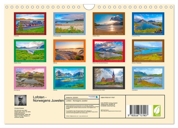 Produktbild: Lofoten - Norwegens Juwelen (Wandkalender 2026 DIN A4 quer), CALVENDO Monatskalender
