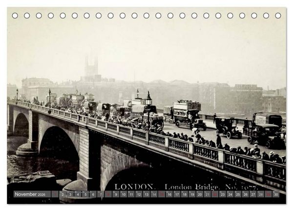 Produktbild: Sch&ouml;nes altes London in historischen Bildern (Tischkalender 2026 DIN A5 quer), CALVENDO Monatskalender