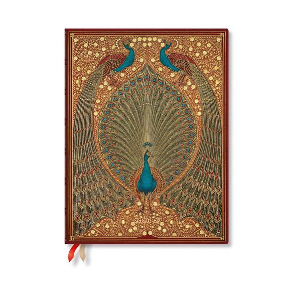 Produktbild: 2027 Hafiz's Peacocks Ultra Vertical Hardcover 18-Month Weekly Planner, 208pg, 80gsm by Paperblanks (Sangorski & Sutcliffe)