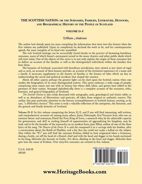 Produktbild: The Scottish Nation Volume D-F