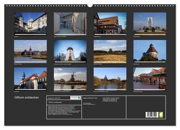 Produktbild: Gifhorn entdecken (Wandkalender 2026 DIN A2 quer), CALVENDO Monatskalender