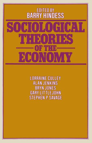 Produktbild: Sociological Theories of the Economy