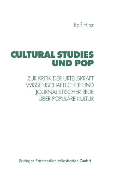 Cultural Studies und Pop, Taschenbuch von Ralf Hinz, VS Verlag für Sozialwissenschaften, 9783531131993
