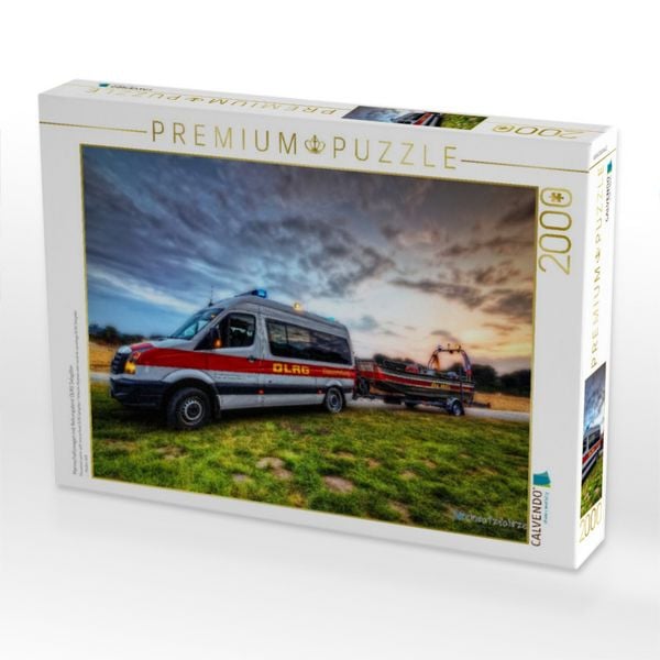 Produktbild: CALVENDO Puzzle Mannschaftswagen mit Rettungsboot DLRG Salzgitter | 2000 Teile Lege-Gr&ouml;&szlig;e 90x67cm Foto-Puzzle f&uuml;r gl&uuml;ckliche Stunden