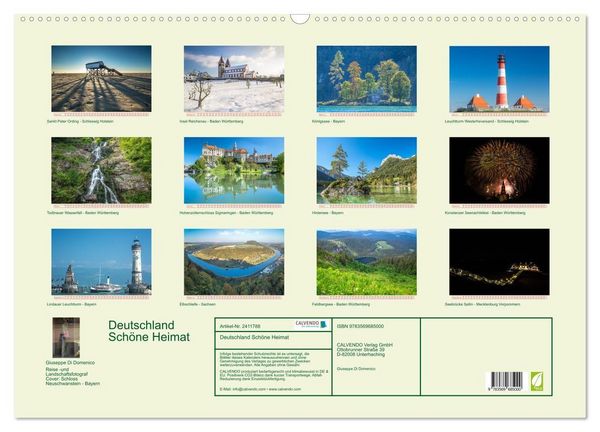 Produktbild: Deutschland Sch&ouml;ne Heimat (Wandkalender 2027 DIN A2 quer), CALVENDO Monatskalender