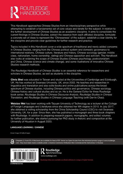 Produktbild: The Routledge Handbook of Chinese Studies