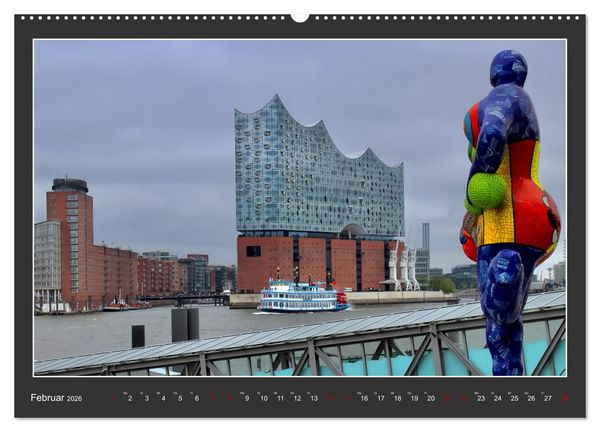 Produktbild: Wahrzeichen Elbphilharmonie (hochwertiger Premium Wandkalender 2026 DIN A2 quer), Kunstdruck in Hochglanz