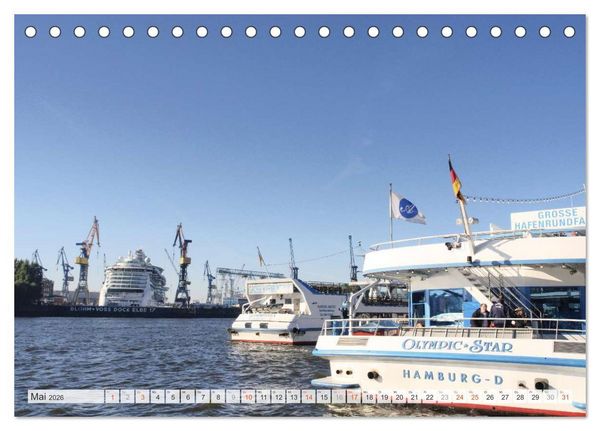 Produktbild: Hansestadt Hamburg (Tischkalender 2026 DIN A5 quer), CALVENDO Monatskalender