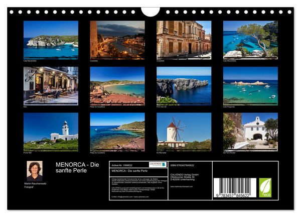 Produktbild: MENORCA - Die sanfte Perle (Wandkalender 2026 DIN A4 quer), CALVENDO Monatskalender