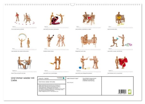 Produktbild: Und immer wieder mit Liebe (Wandkalender 2026 DIN A2 quer), CALVENDO Monatskalender