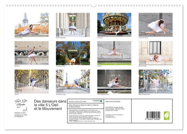Produktbild: Des danseurs dans la ville 5 L'Oeil et le Mouvement (Calendrier mural 2026 DIN A2 vertical) calendrier de bureau