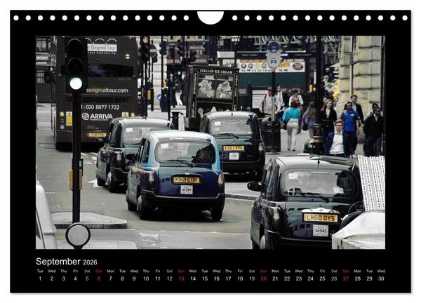 Produktbild: Taxis in London / UK-Version (Wall Calendar 2026 DIN A4 landscape), CALVENDO 12 Month Wall Calendar