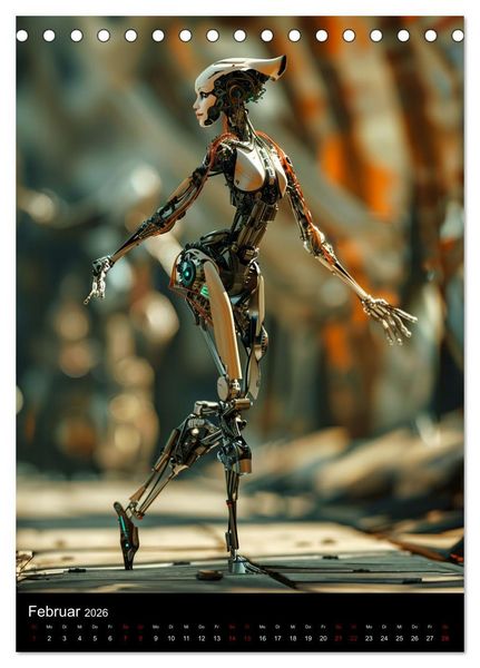 Produktbild: Roboter - Diven (Tischkalender 2026 DIN A5 hoch), CALVENDO Monatskalender