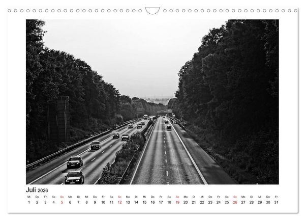 Produktbild: Bochum Black and White (Wandkalender 2026 DIN A3 quer), CALVENDO Monatskalender